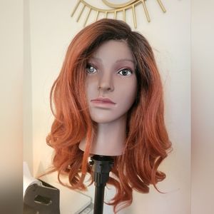 Pumpkin spice color wig